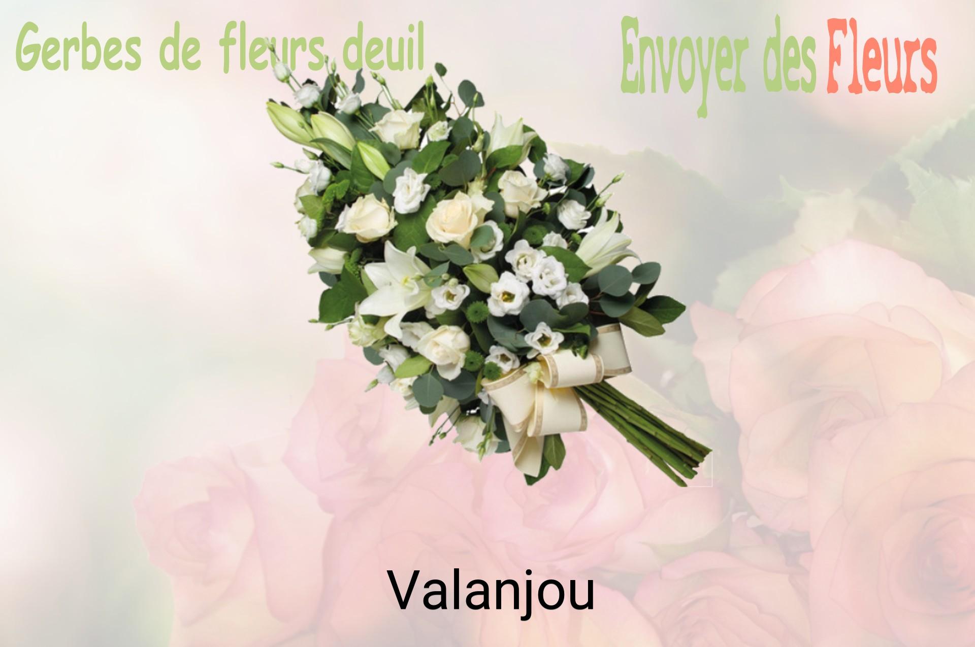 Gerbe de fleurs de deuil livrée à Valanjou